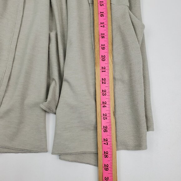 Logo Lounge XS Open Front Cardigan Beige Long Sleeve Pockets Cozy Layering - Picture 13 of 14